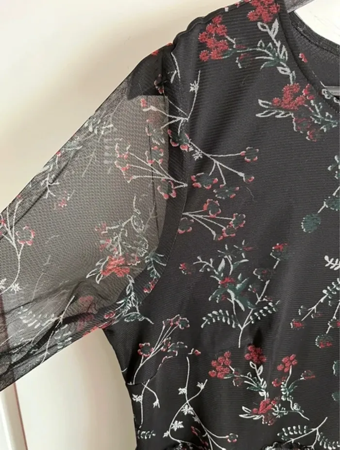 Robe fleuris automnale voile t.44 - photo numéro 2