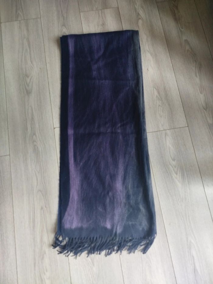 Grande écharpe à franges avec de la laine - photo numéro 6