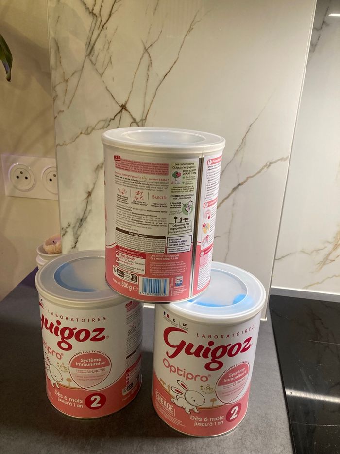 Lot de 3 boites de lait guigoz optipro 2 - photo numéro 2