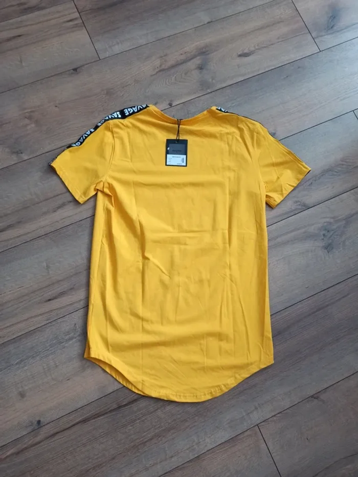Tee shirt jaune homme manches courtes L - photo numéro 4
