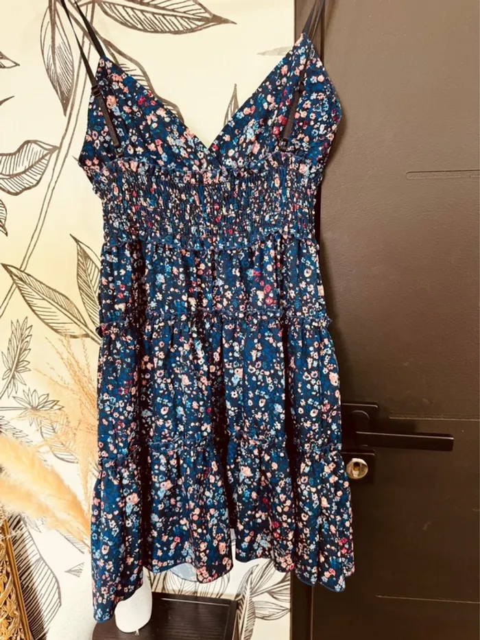 Taille 14 ans robe d’été fille bleue et rose * fleurs * 🌷 - photo numéro 4