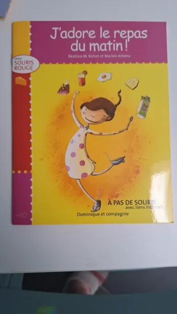 Livre pour enfant j'adore le repas du matin
