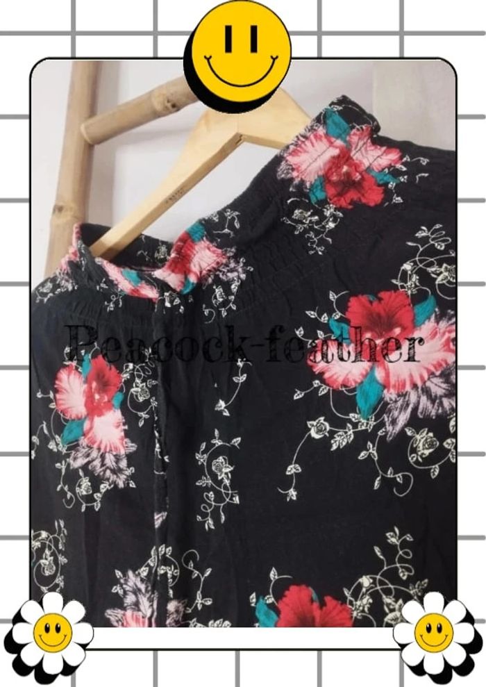 Pantalon fluide fleuri 40/42 - photo numéro 3