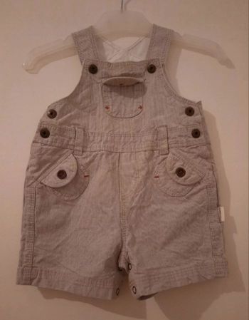Salopette short ptit bisou taille 3  mois