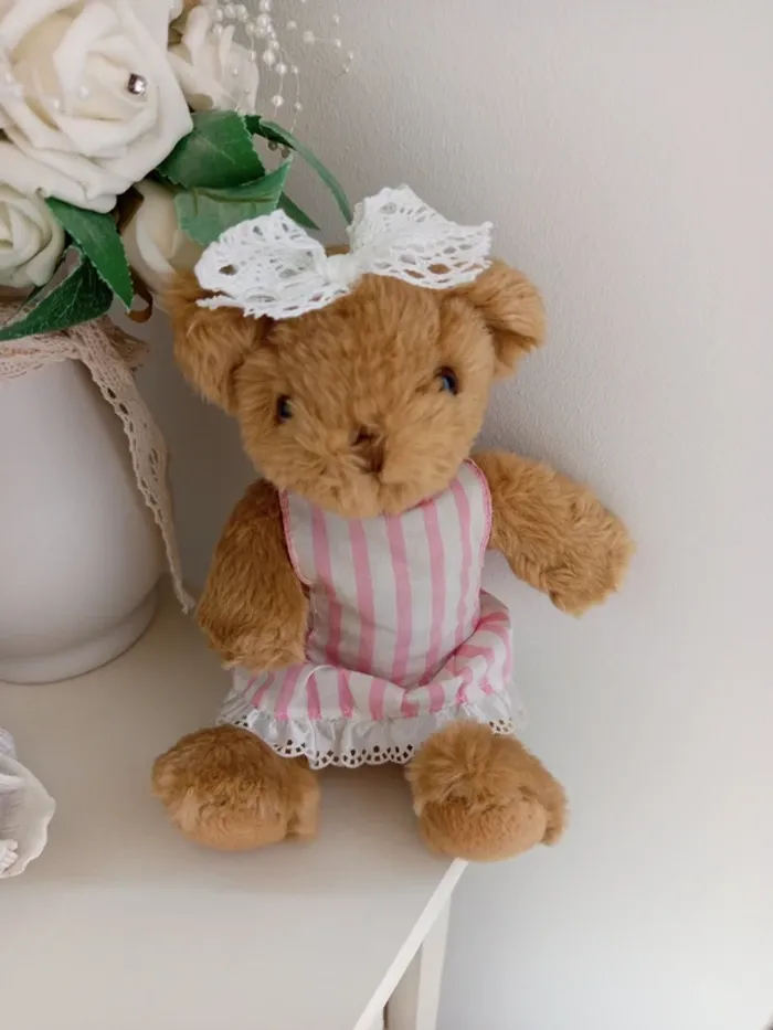 Lot déco oursons shabby pour chambre bébé fille - photo numéro 8