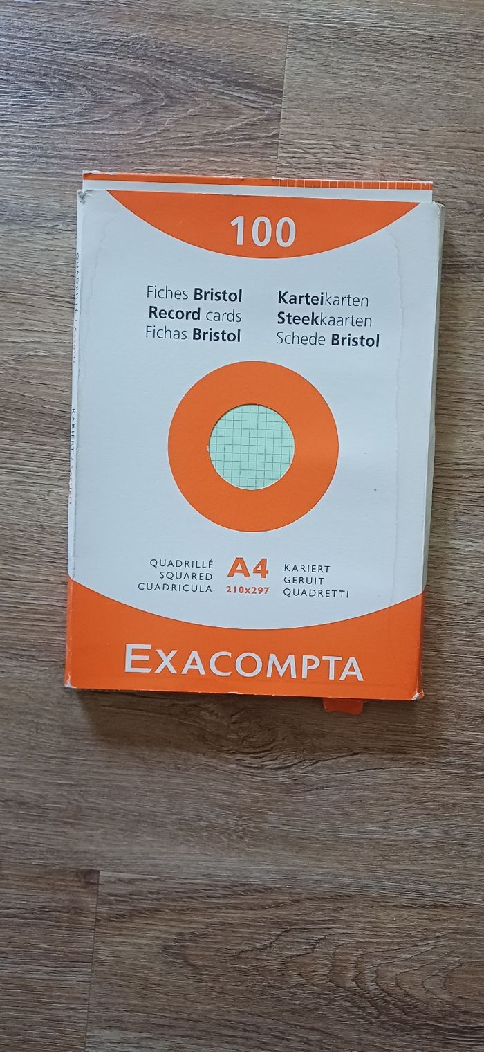 Fiches Bristol A4 Exacompta 24 x32
