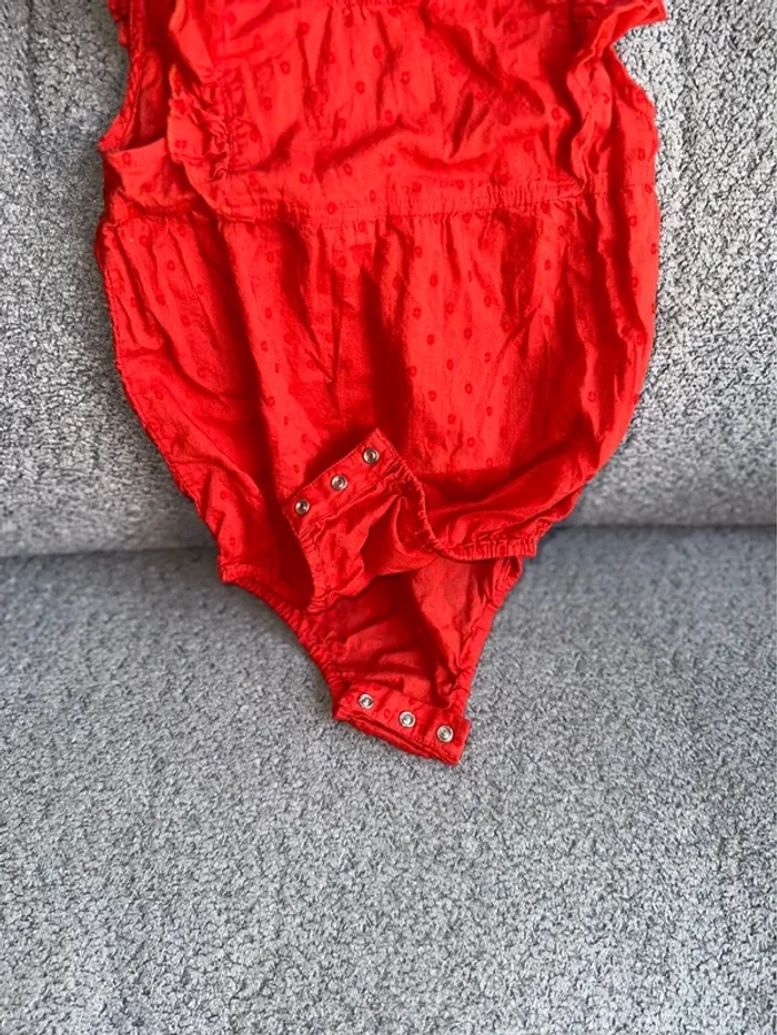 Barboteuse volantée rouge Tape à L’œil - photo numéro 3