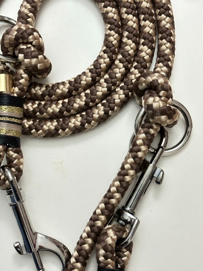 Laisse multiposition 3points 2m60 marron beige