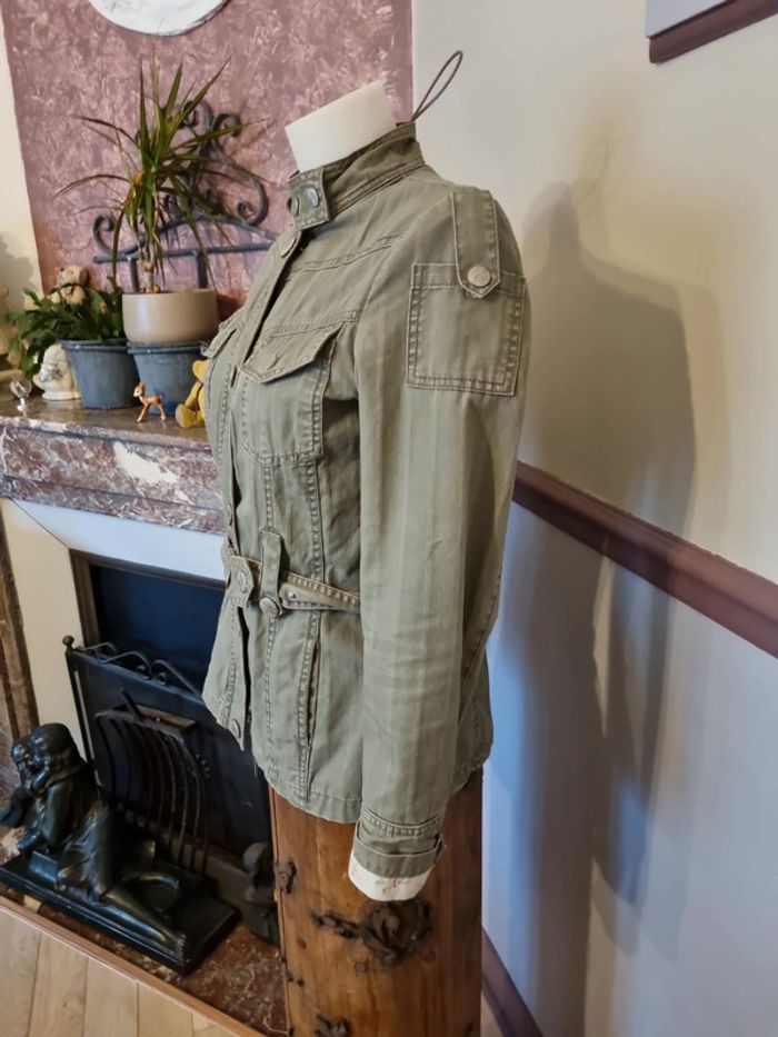 Veste style saharienne kaki kenvelo taille s - photo numéro 3