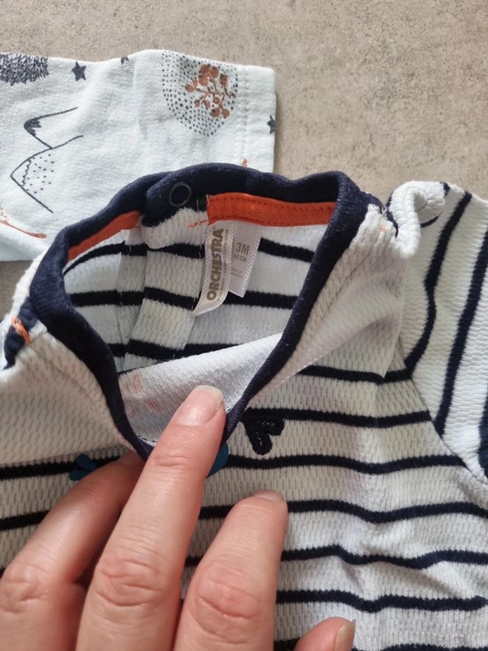 Lot tee shirt epais /pull 3 mois - photo numéro 5