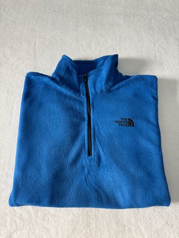 Polaire The North Face Homme taille L – couleur bleu quart zip avec col Haut en très bon état