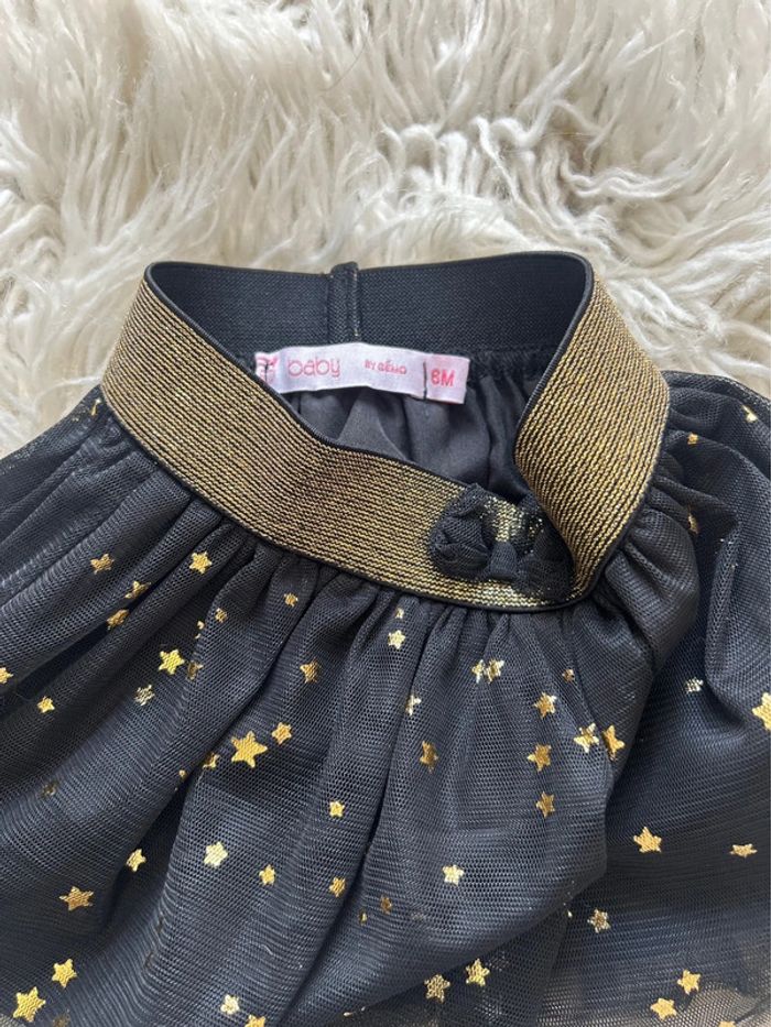 Fille 👧🏻 Jupe de fête en tulle - noir/doré - Gémo taille 6 mois - photo numéro 2