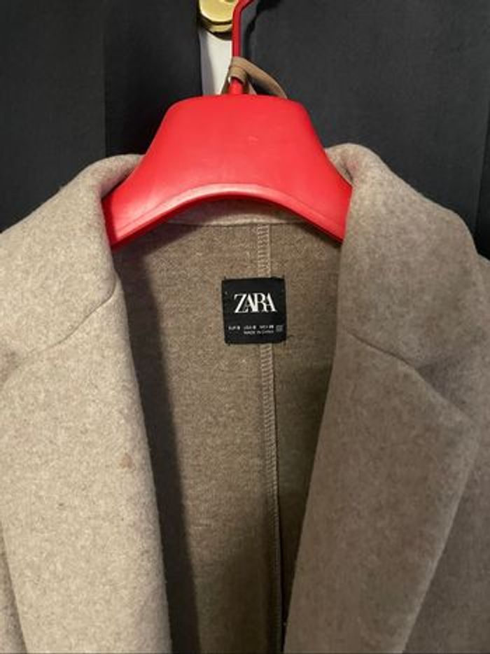 Manteau long beige - Zara - photo numéro 3