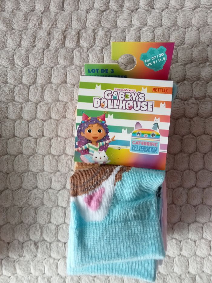 3 paires de chaussettes gabby chat 27/30 - photo numéro 2
