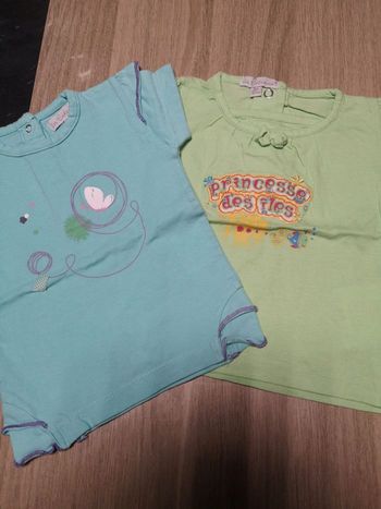 Lot de 2 tee shirt 6 mois in extenso 