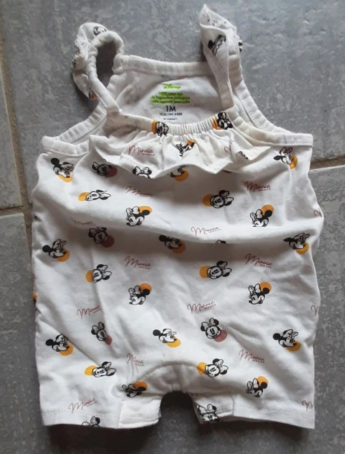 Barboteuse fille minnie 1 mois
