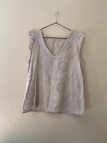 Femme 👩 Blouse sans manches beige taille S