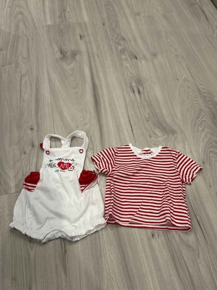 Ensemble salopette courte bébé 3 mois Chicco neuf