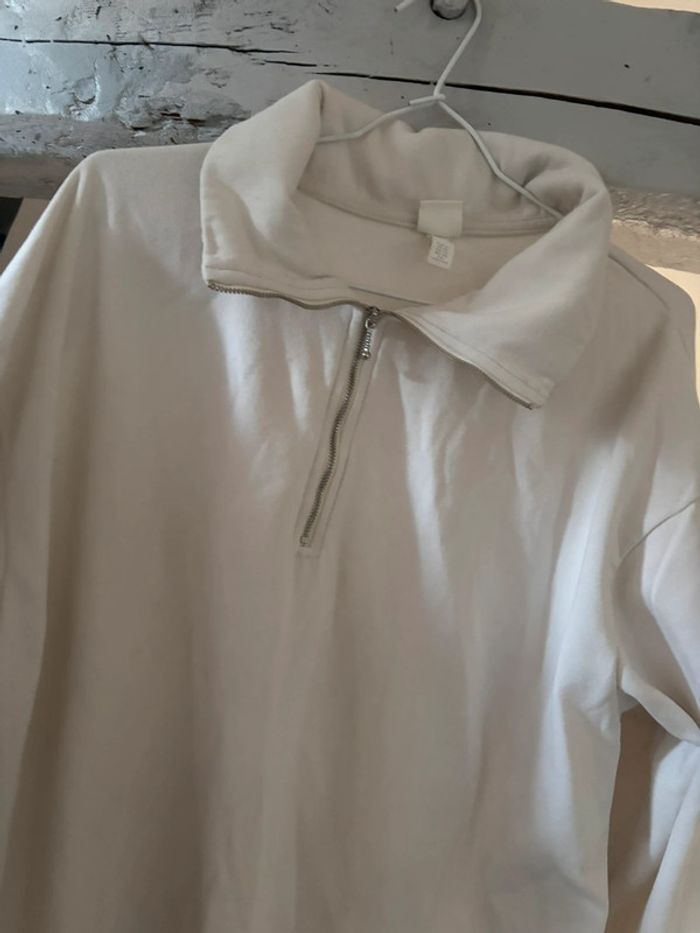 Robe pull longue blanc H&M XL - photo numéro 2