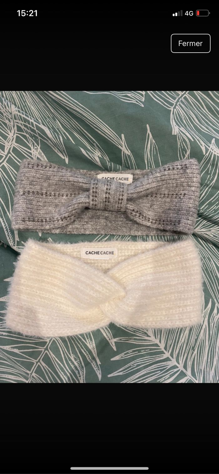Bandeau tête hiver lot de 2