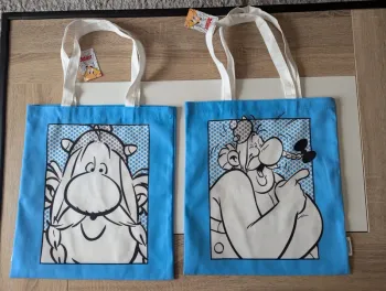 Sac cabas Astérix bleu Obélix recto verso 2023