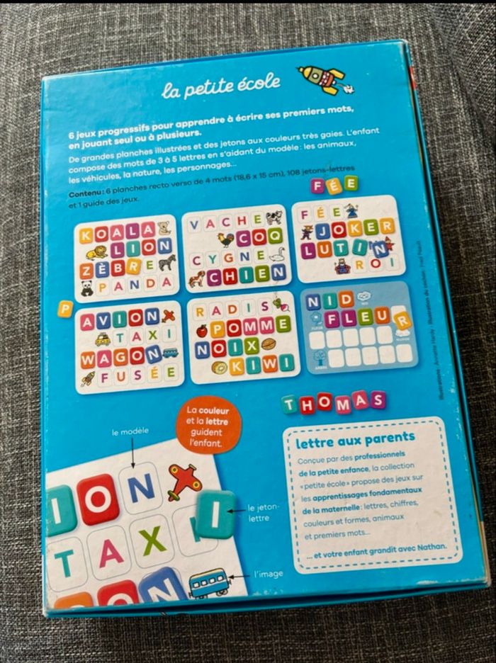 Jeu Les Mots 4-6 ans Nathan en très bon état - photo numéro 3