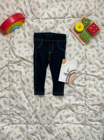 legging bleu effet jean 6 mois