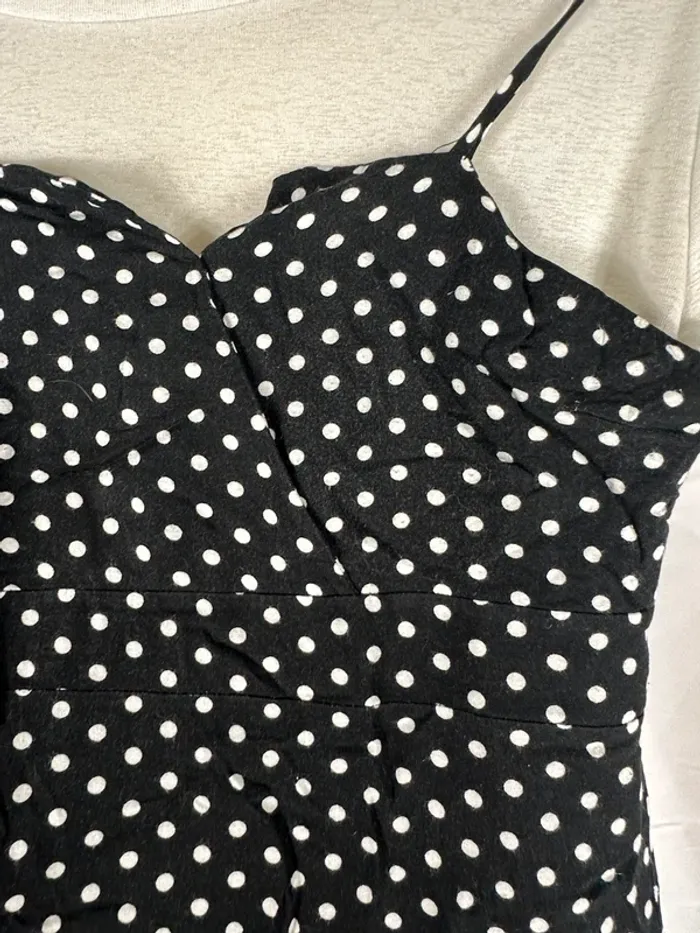 Robe noire à pois + t-shirt blanc léger YesStyle - photo numéro 8