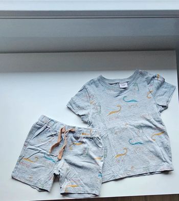 Pyjama short gris et dinosaures, taille 3 ans, Tape-à-l'oeil