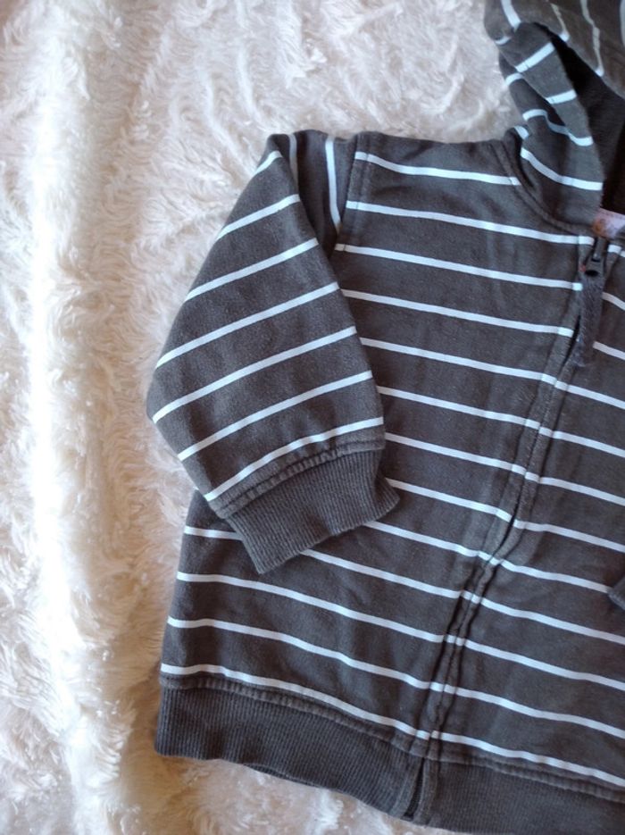 Gilet veste avec capuche Garçon 9 mois Petit Kimbaloo - photo numéro 3