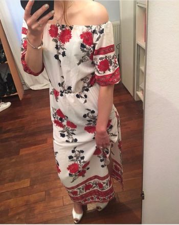 Robe bohémienne à fente épaules dénudés
