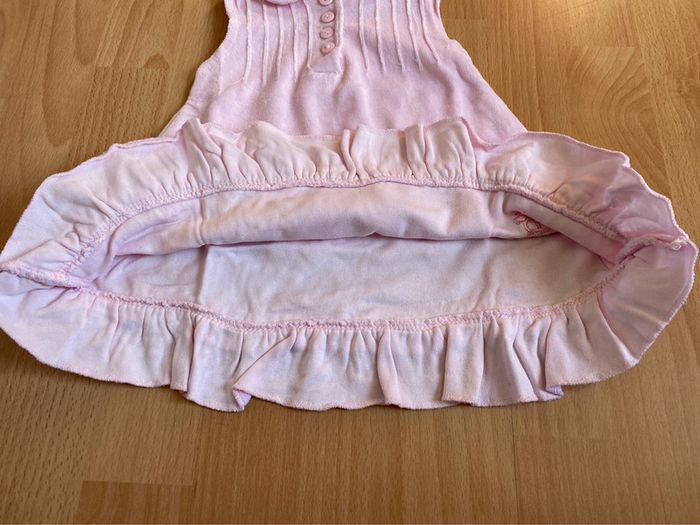 Belle robe en velours rose sans manches T. 3 mois fille TBE - photo numéro 6