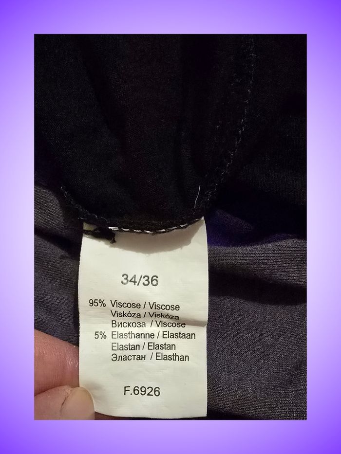 Haut Bicolore Blancheporte – Violet, Bleu, Noir – Manches Longues – Taille 34 XS 36 S – Très Bon État - photo numéro 4