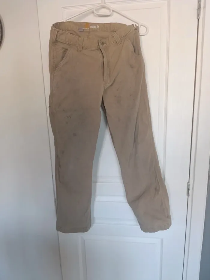 Pantalon jean Carhartt relaxed fit workwear Carpenter taille 42 - photo numéro 2