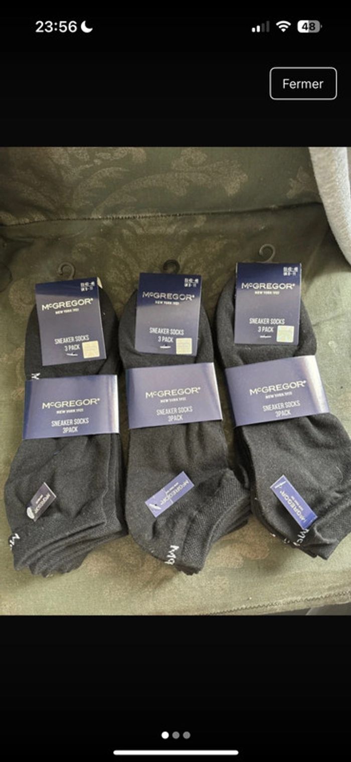 Lot de 9 paires de socks noir - photo numéro 3
