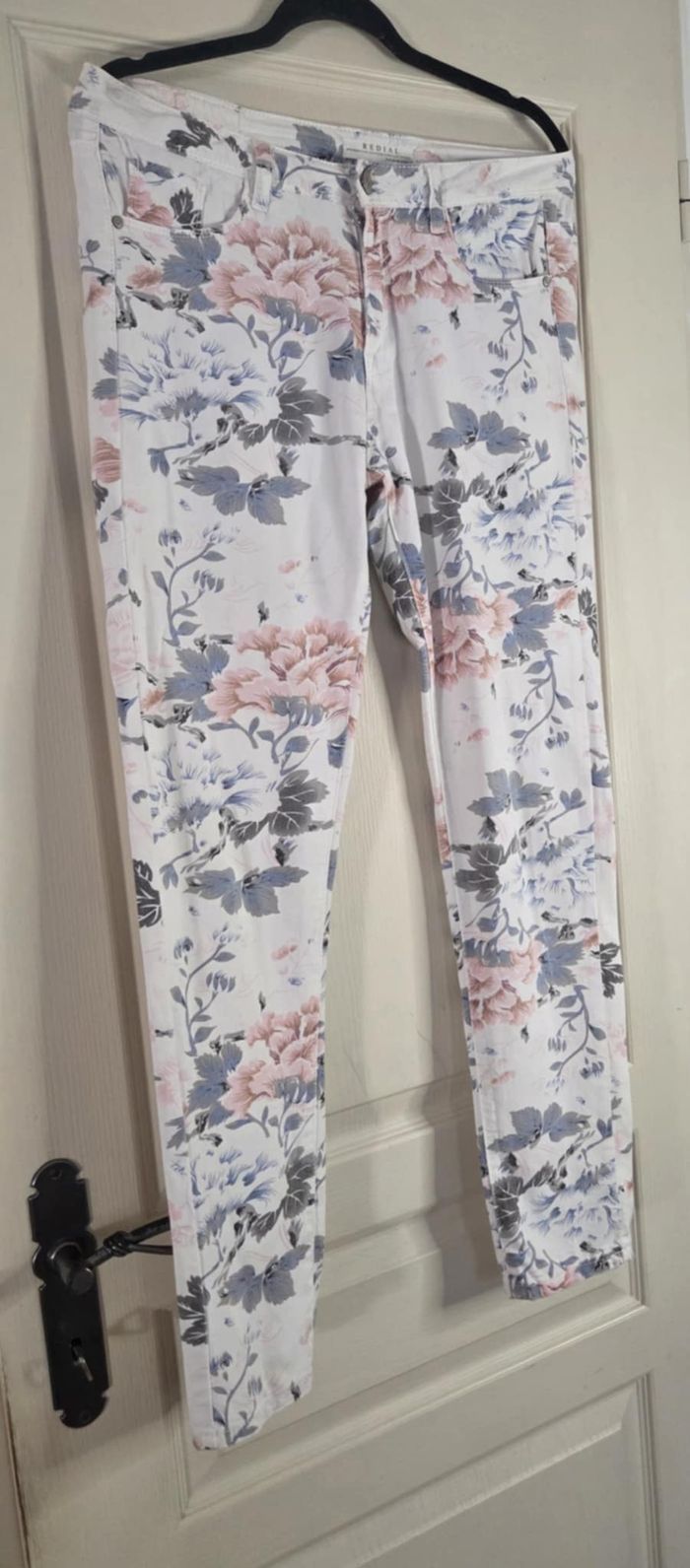 REDIAL PARIS DENIM – JEAN FLEURI BLANC – T38 – EXCELLENT ÉTAT - photo numéro 8