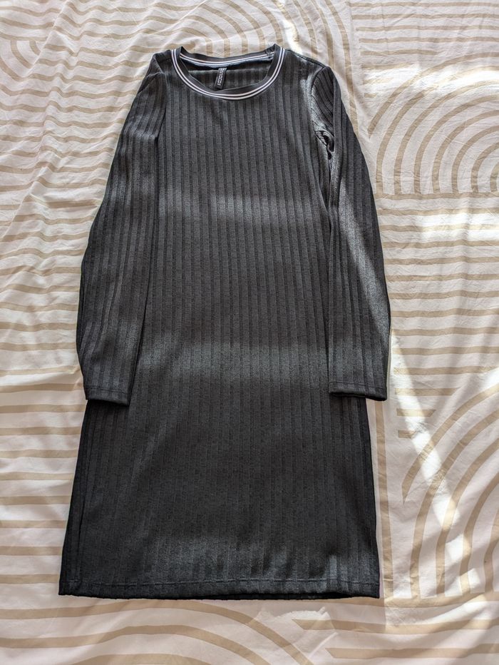 Robe Pull H&M Divided - Maille Côtelée Noire