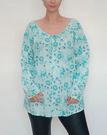 Blouse chemise fleurie casual taille 48