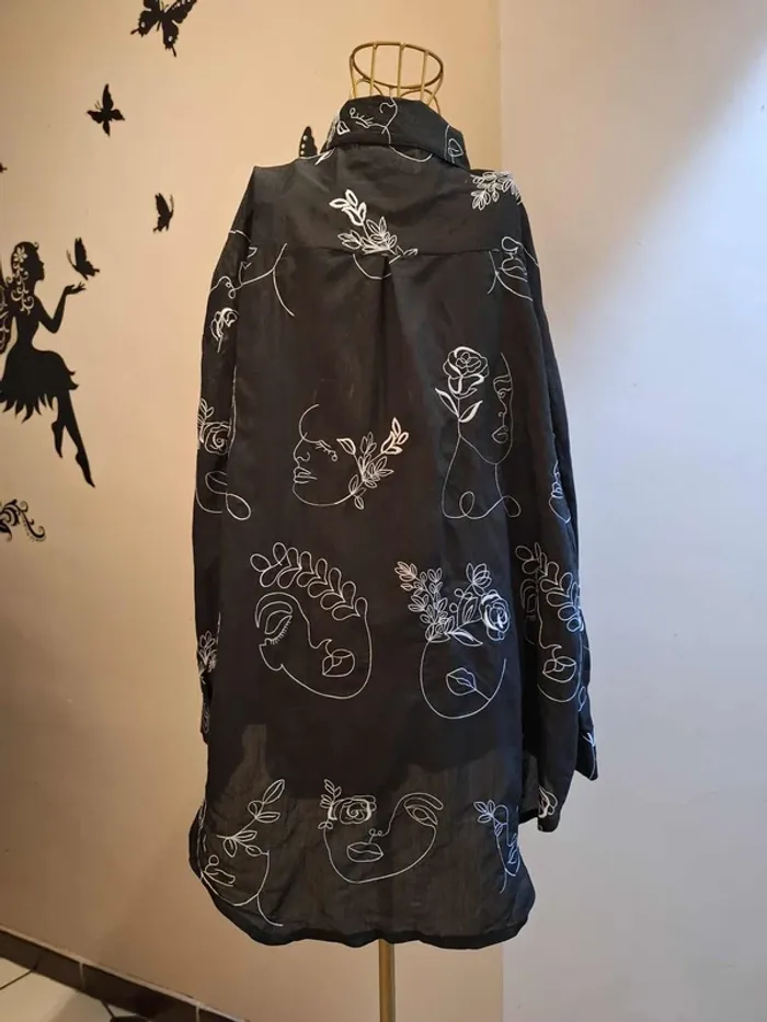 Chemise noire brodée - Léa J Paris - photo numéro 3