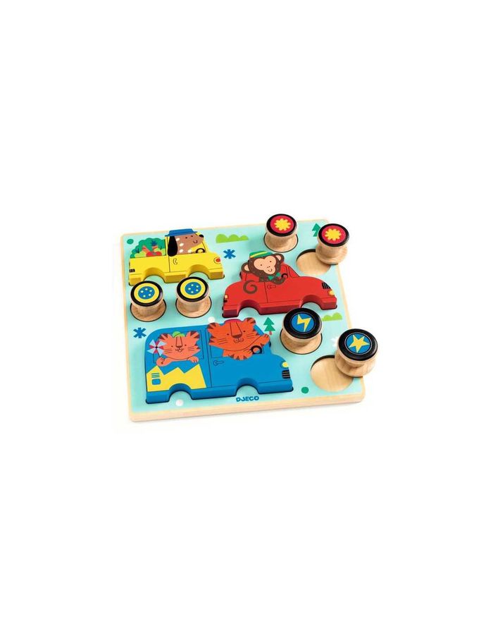 Puzz & Roll Color - Djeco - puzzle bois NEUF