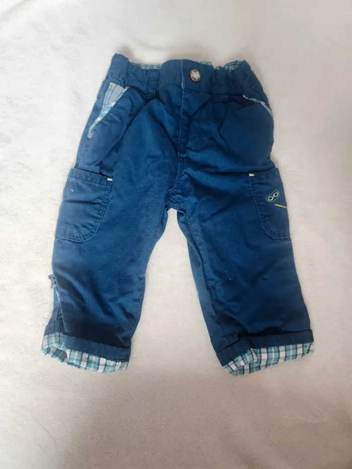 Adorable lot bébé garçon 6 mois salopette pantalon et haut bleus Sergent Major automne hiver - photo numéro 8