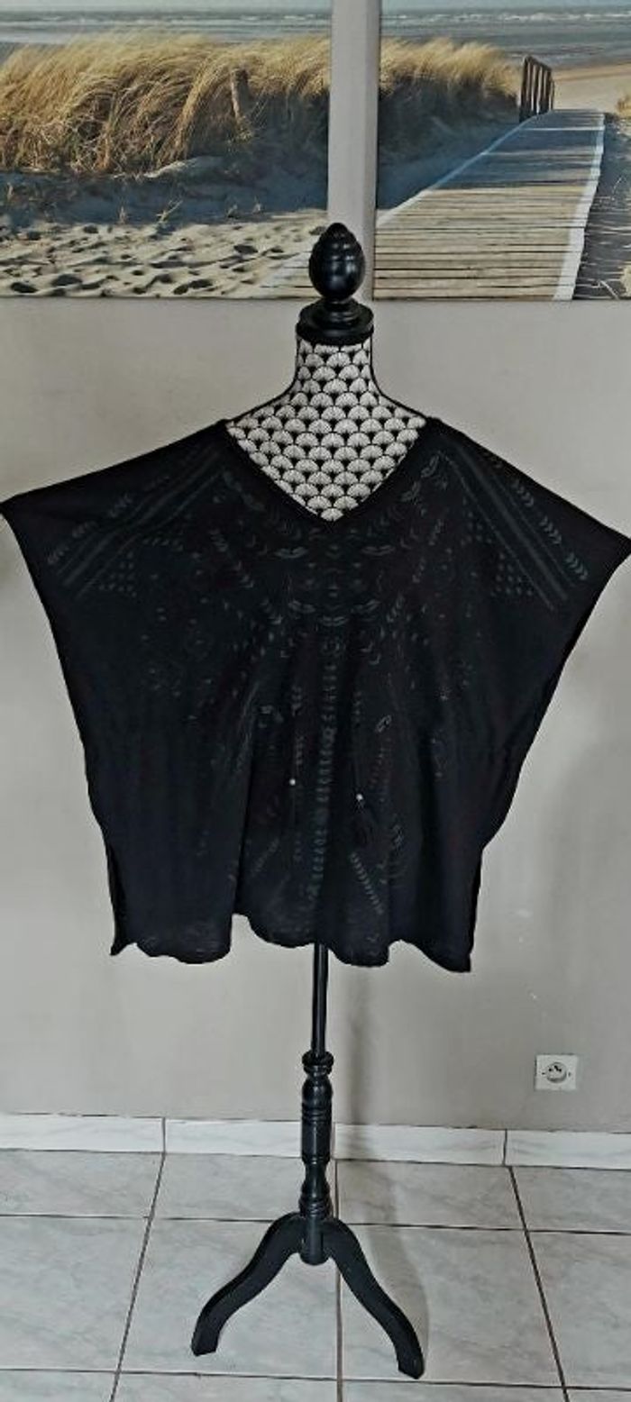 Blouse femme grande taille noire XXL