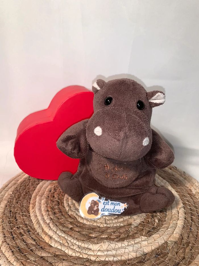 HD04 doudou marionnette hippopotame histoire d’ours