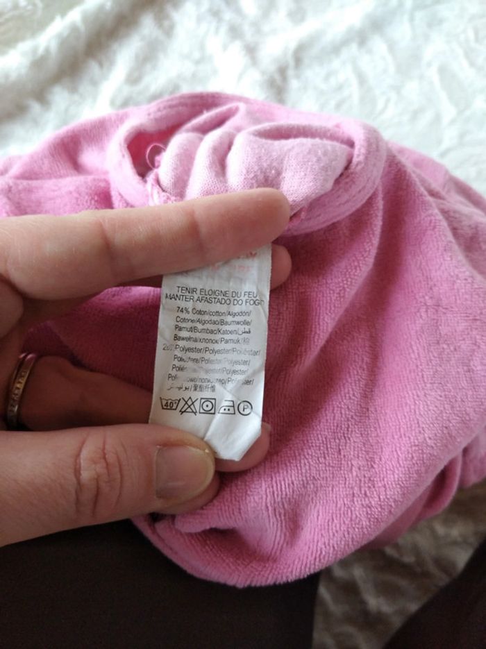 Pyjama grenouillère velours Fille 1 mois "Magic Baby" étoiles et baguette magique Kitchoun - photo numéro 9