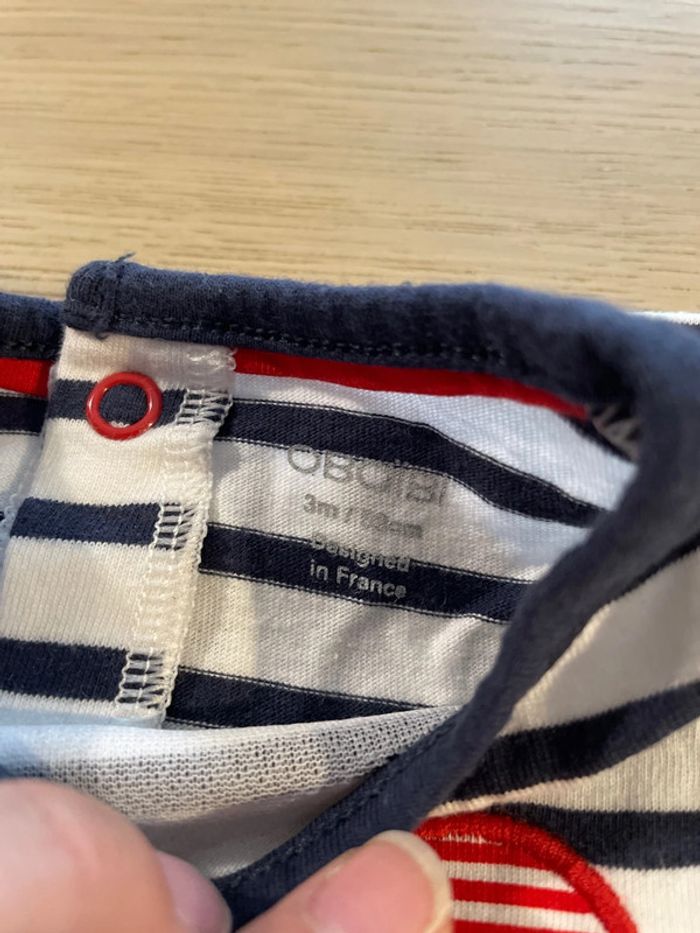 T-shirt 3 mois manches longues obaibi - photo numéro 3