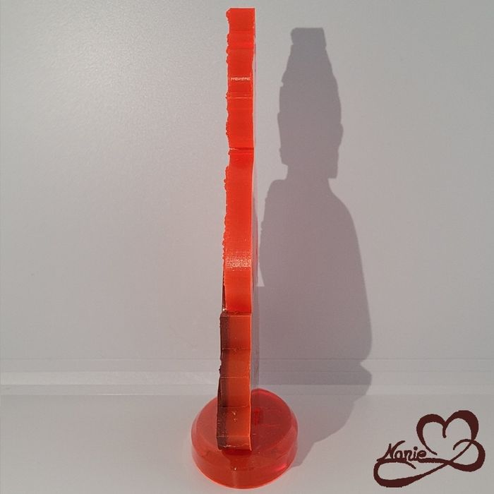 Bouddha en resine rouge pailleté - photo numéro 2