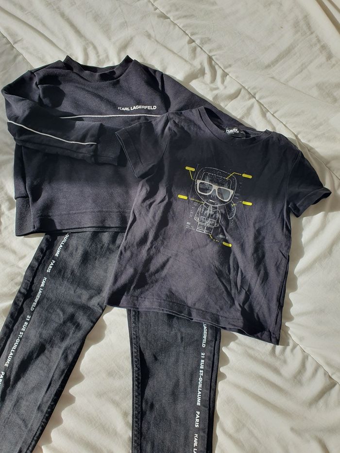 Ensemble garçon noir Karl Kagerfeld taille 4/5 ans - photo numéro 4