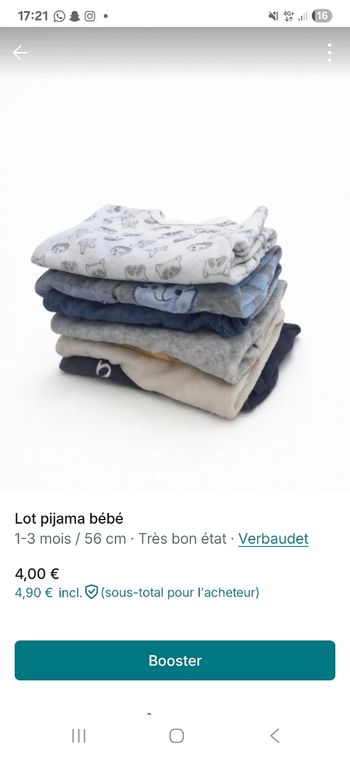 Lot pijamas bébé