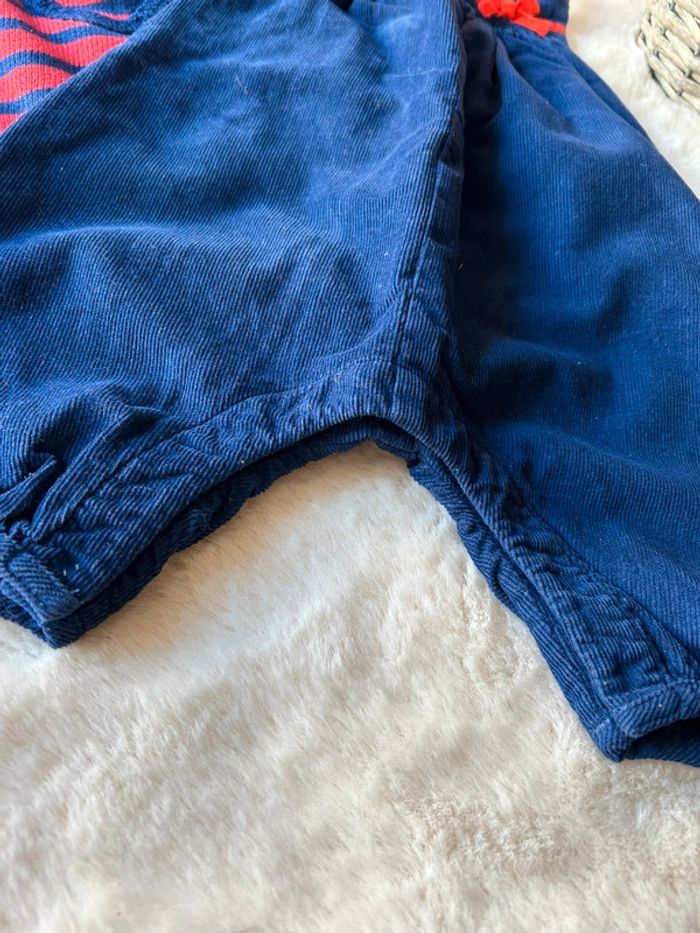 Salopette velour/ pull DPAM 3 mois - photo numéro 4