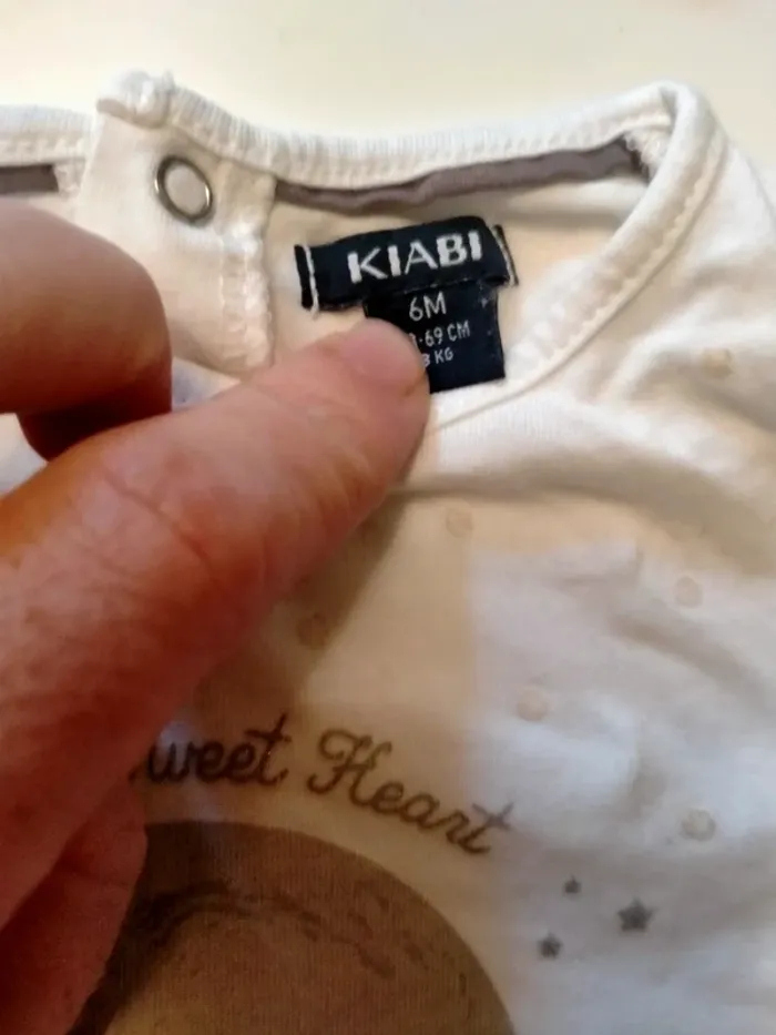 T-shirt bébé manches longues KIABI Taille 6 mois - photo numéro 3